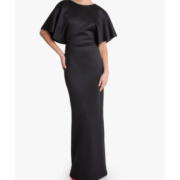 black halo evening dresses Adrianna Women's Pleather Lace Detail Midi Dress - Black main image 1